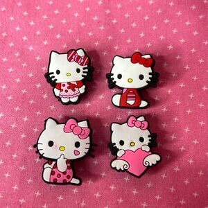 4 Hello Kitty Croc Charms